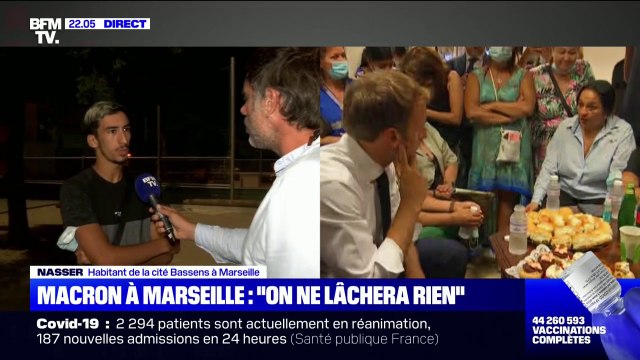 Nasser, habitant de la cité Bassens à Marseille: On est aux petits soins avec nous depuis ce matin alors que ça fait des années qu'on a été oubliés