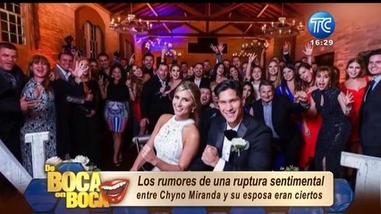 Chyno Miranda confesó entre lágrimas estar separado de su esposa hace un año