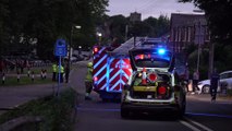 Ambulance overturns in Pulborough
