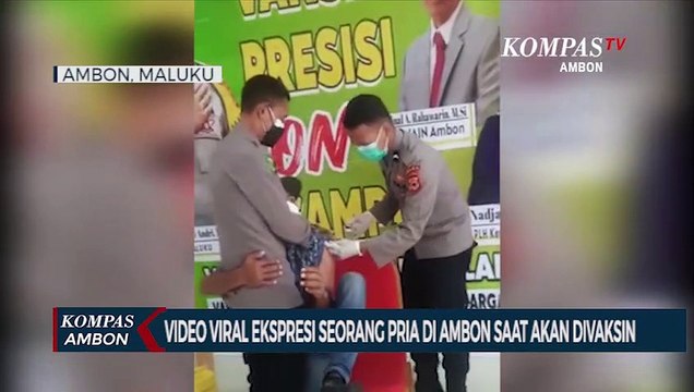 Video Viral Pria Takut Jarum Suntik Vaksin
