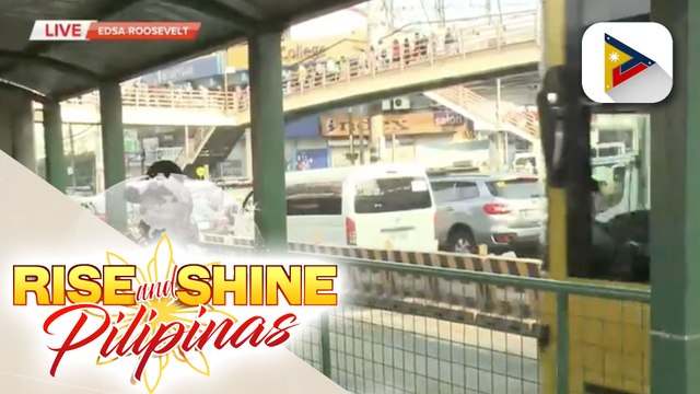 CHIKA ON THE ROAD: Lagay ng trapiko sa kahabaan ng EDSA, Roosevelt; Tamang pagsuot ng face shield, hindi sinusunod ng ilang pasahero sa EDSA Roosevelt Bus Way Station