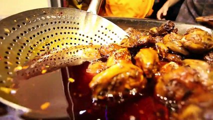 Chinese Food With A Local Girl _ Sichuan Rabbit Head On The Street in Chengdu