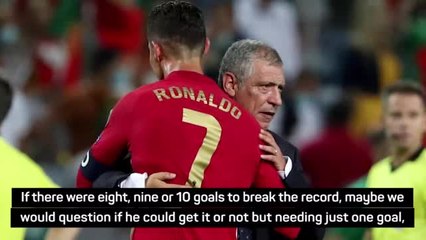 Скачать видео: Satisfied and not surprised - Santos on Ronaldo goalscoring record