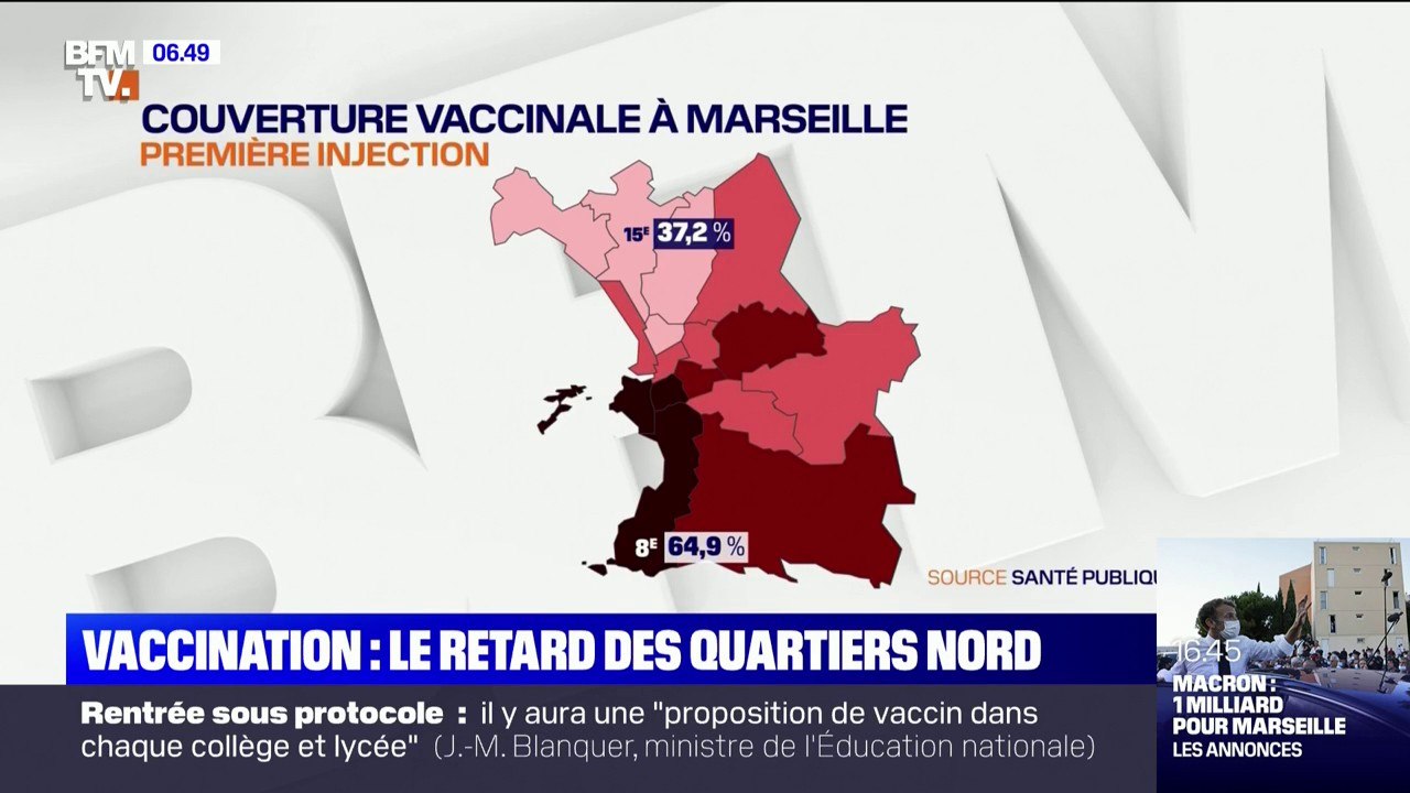 Vaccination: l'important retard des quartiers Nord de Marseille