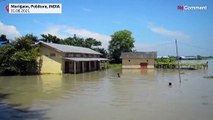 شاهد: الفيضانات في ولاية آسام الهندية  تجبر القرويين على الفرار