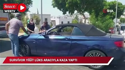 Survivor Yiğit spor otomobili ile Bodrum’da kaza yaptı