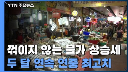 물가, 두 달 연속 연중 최고치...정부 "명절·장마에 9월도 불확실성 높아" / YTN