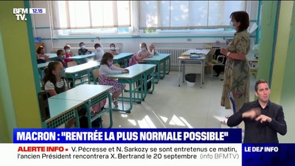 Rentrée scolaire: les images du retour à l'école dans le respect des gestes barrières