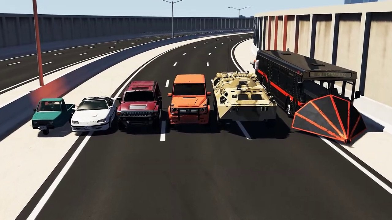Which car can drive through 100 mattresses_ – BeamNG.Drive