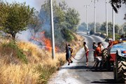 Yangın geniş bir alana yayıldı, vatandaşlar da seferber oldu