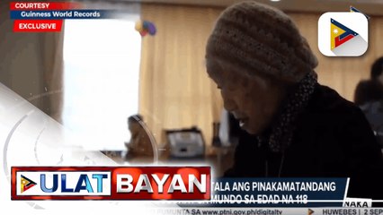 PTV Exclusive: Guinness world record, naitala ang pinakamatandang tao na nabubuhay sa mundo sa edad na 118; Lola centenarian sa Negros Occidental na may edad na 123, mas matanda ng limang taon kay Tanaka; DSWD, tutulungan si lola Francisca para maitala sa