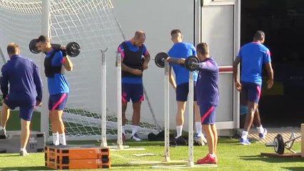 El Atleti ejercita el físico en una nueva jornada de entrenamiento