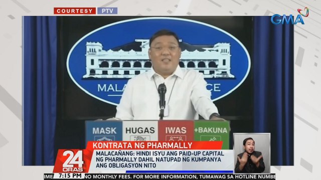 Malacañang: Hindi isyu ang paid-up capital ng Pharmally dahil natupad ng kumpanya ang obligasyon nito | 24 Oras