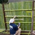 making a bamboo fence  ideas for garden kenninji  gaki  Japanese bamboo fence knots