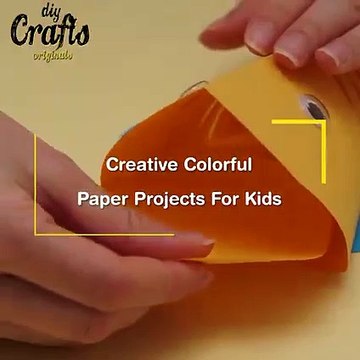 creative colorful paper projects for kids Easy craft ideas with paper Origami ideas cool crafts