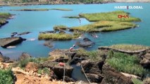 Adıyaman Çelikhan'da baraj gölündeki yüzen adalar sabitlenecek