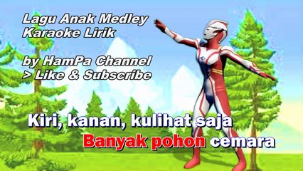 karaoke balonku ada lima, naik-naik ke puncak gunung, pelangi-pelangi, karaoke no vocal