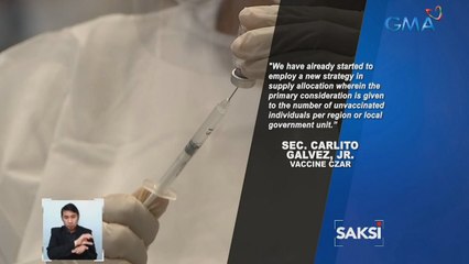 Alokasyon ng COVID vaccines, daragdagan sa ilang rehiyon at babawasan naman sa NCR | Saksi