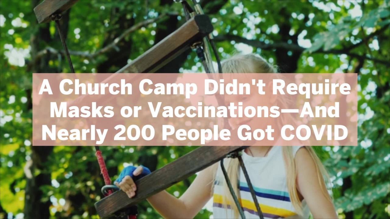 A Church Camp Didn't Require Masks or Vaccinations—And Nearly 200 People Got COVID