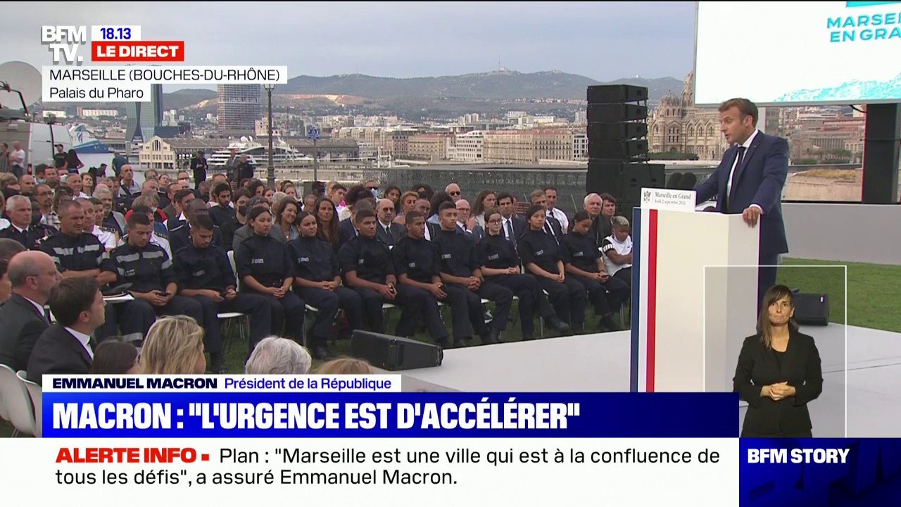 Emmanuel Macron présente son plan pour Marseille: "La réponse ne se fera pas en un jour, il n'y a pas de recette cachée, de formule magique"