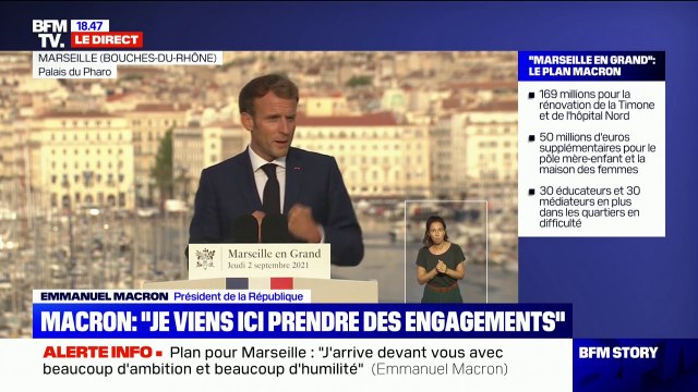 Emmanuel Macron sur l'emploi des jeunes des quartiers nord de Marseille: On arrive à conjurer les préjugés quand on développe l'apprentissage