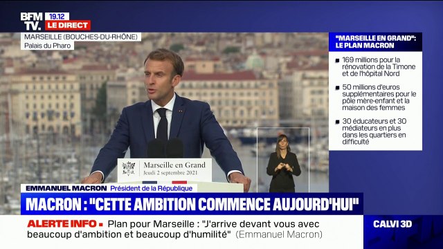 Emmanuel Macron: Marseille est capitale de la culture européenne, ça ne doit pas durer simplement une année mais être une ambition pour l'avenir