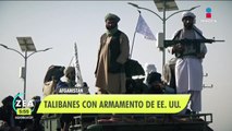 Talibanes desfilan por calles Afganistán con armamento de EU