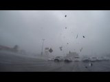 Hurricane Ida Sends Debris at Storm Chaser