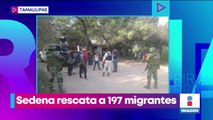 La Sedena rescata a 197 migrantes en Tamaulipas