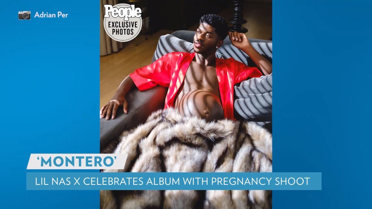 Lil Nas X Reveals He's Pregnant — with His Album — in Over-the-Top Announcement Photos