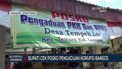 Bupati Lumajang Cek Posko Pengaduan Korupsi Bansos PKH dan BPNT