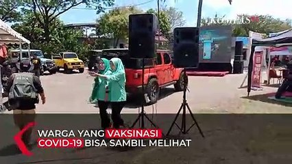Unik! Vaksinasi Ala Off Roader di Makassar