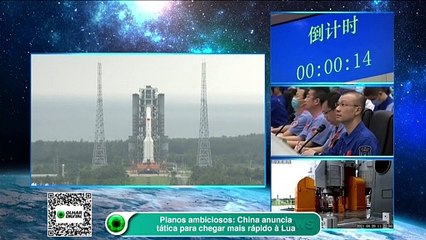 Tải video: Planos ambiciosos China anuncia tática para chegar mais rápido à Lua