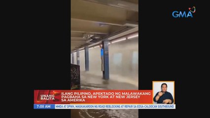 Ilang Pilipino, apektado ng malawakang pagbaha sa New York at New Jersey sa Amerika | UB