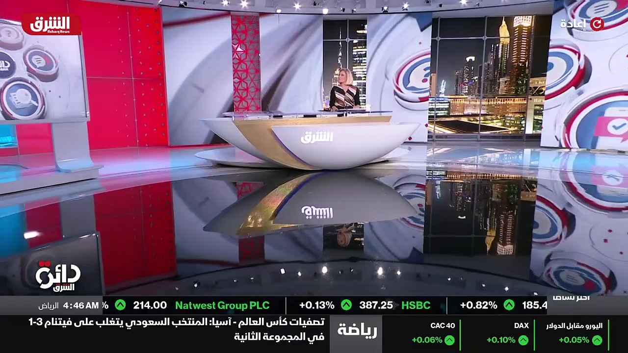 ...دان الخامسة بتوقيت السعودية على الشرق ....
