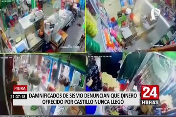 Piuranos piden al presidente Castillo que entregue los S/ 19 millones ofrecidos luego del sismo
