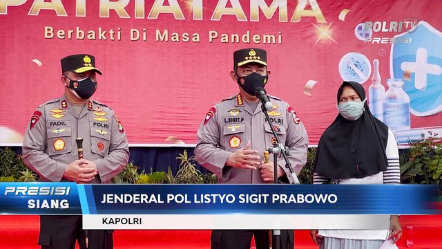 Kapolri Tinjau Vaksinasi & Bagikan Bansos yang Digelar Alumni Akpol 95