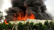 Andhra Pradesh: Massive fire breaks out at plastic factory in Vijayawada