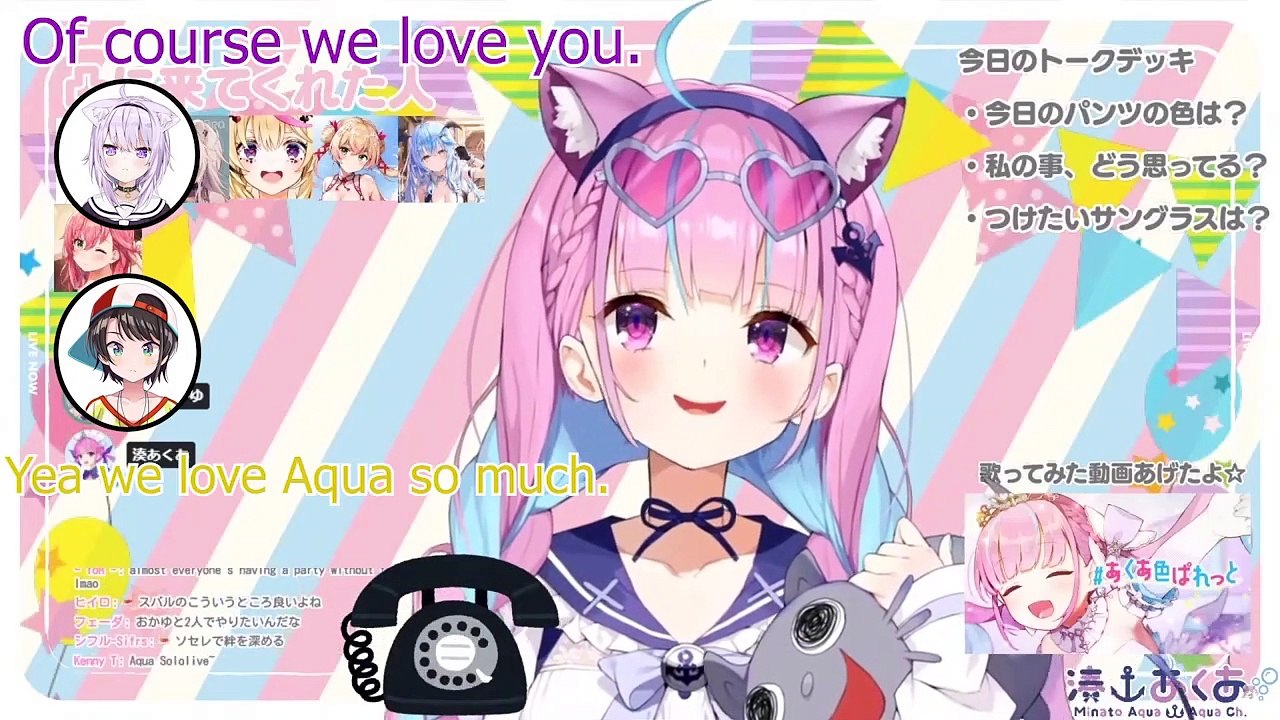 【Hololive】Aqua Minato got baited to reveal her own underwear's color.【ENG sub】