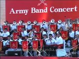 The Indian Army Symphonic Band performing on the India Gate lawns in the Capital