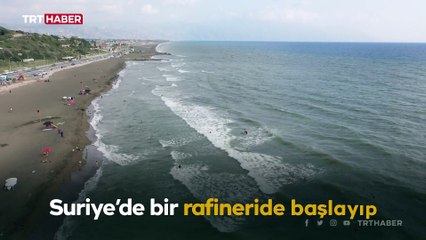 Akdeniz'deki petrol sızıntısı Samandağ sahiline ulaştı