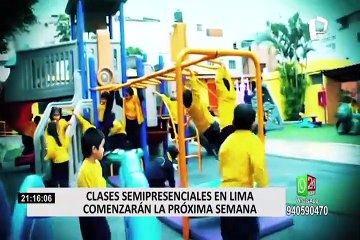 Clases semipresenciales en Lima comenzarán la próxima semana, según Minedu