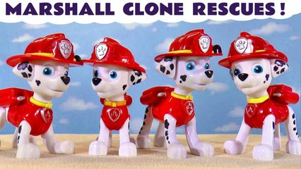 Paw Patrol Marshall Toys Clones Trouble with the Funny Funlings and the Charged Up Mighty Pups in this Family Friendly Full Episode English Toy Story for Kids by Toy Trains 4U
