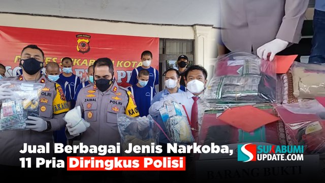 Jual Berbagai Jenis Narkoba, 11 Pria Diringkus Polisi