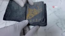 Malatya'da Roma Sütunu ve Roma Dönemine ait deri kaplama altın yaldızlı kitap ele geçirildi