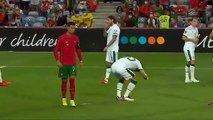 شاهد..رونالدو يفقد أعصابه ويهاجم مدافع أيرلندا خلال مباراة منتخب بلاده