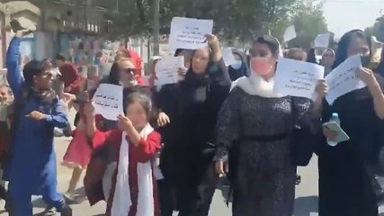 Watch: Women stage protest in Kabul demanding right to work and education