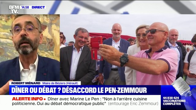 Dîner avec Marine Le Pen: Robert Ménard ne peut pas imaginer qu'Éric Zemmour refuse de discuter avec quelqu'un