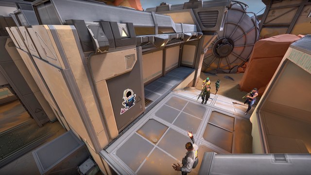 Valorant map Fracture push Site A