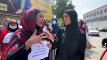 Un grupo de mujeres reclama sus derechos en Kabul